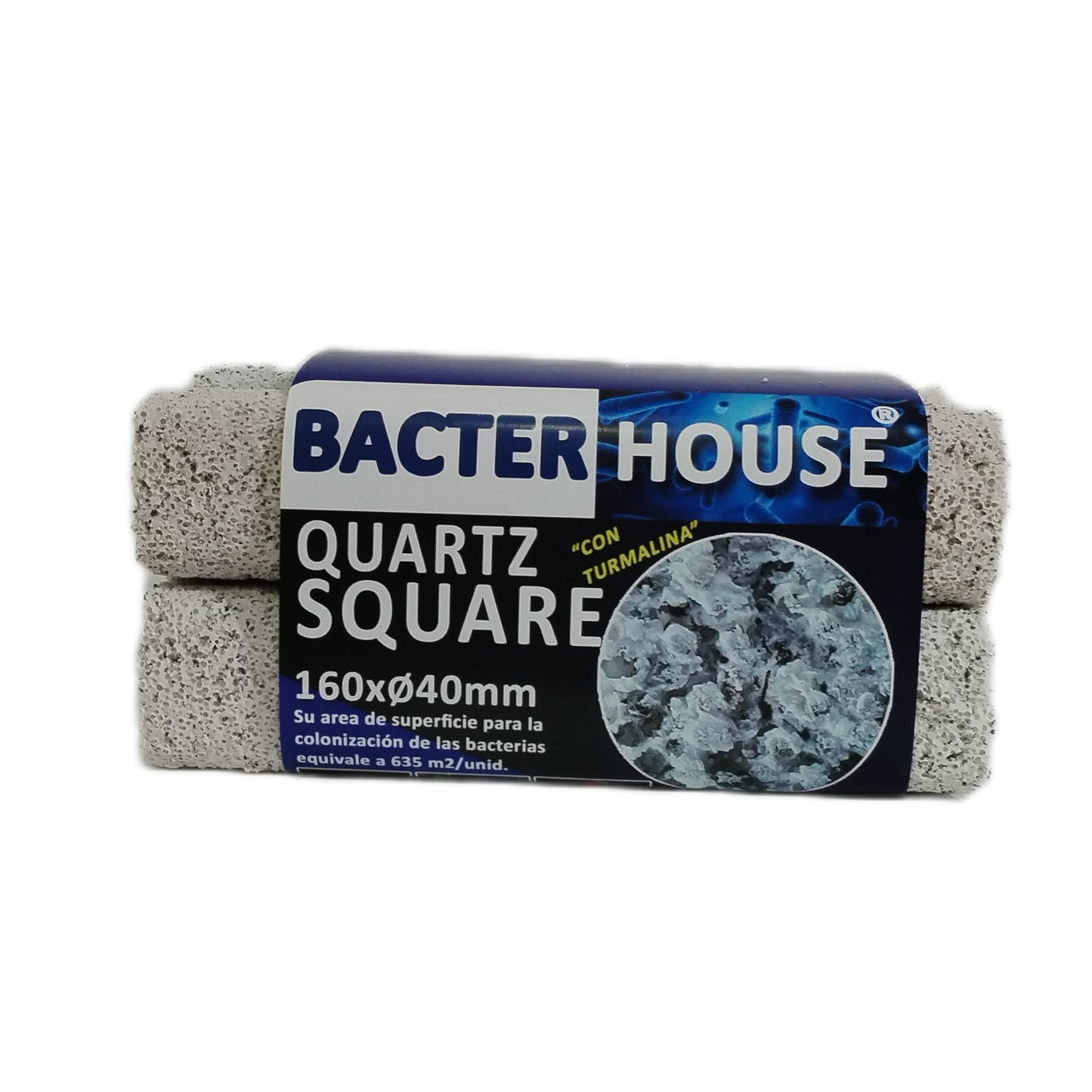 Bacterhouse Quartz Square with Tourmaline | 160x40mm